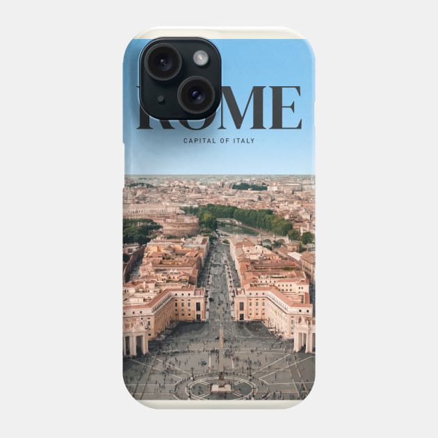 Visit Rome Phone Case by Mercury Club