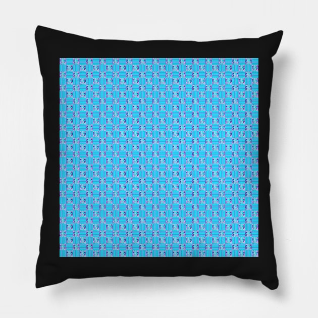 Geometric Blue. A cute micro pattern in a soft blue hue with a touch of purple. Select an item for a close-up look at the details in the pattern. Pillow by innerspectrum