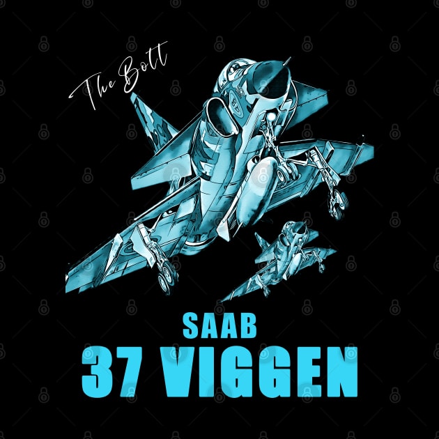 Saab 37 Viggen Swedish Multi Combat Aircraft by aeroloversclothing