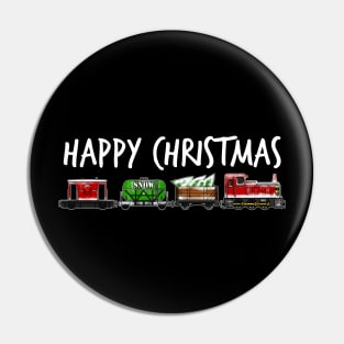 Christmas 2021 Train Diesel Locomotive and Festive Wagons Pin