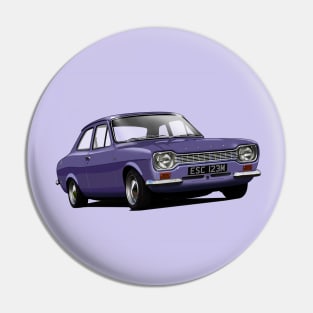 Ford Escort Mk 1 in purple velvet Pin