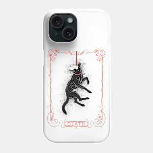 Death Tarot Doggo Card - Halloween Design - Background Phone Case