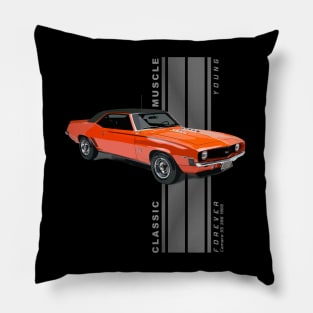 Camaro SS 396 Classic American Muscle Cars Vintage Pillow