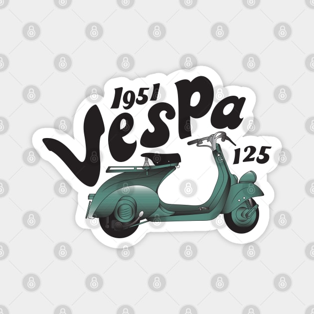 1951 Vespa 125 Magnet by kindacoolbutnotreally