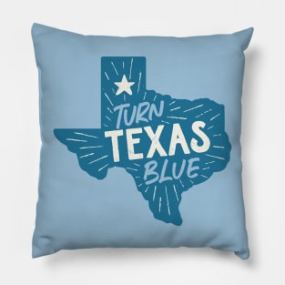 Turn Texas Blue Pillow