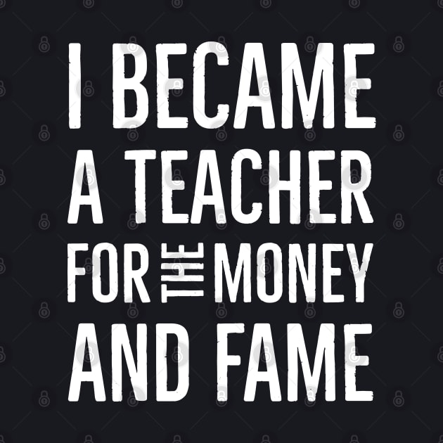 I Became A Teacher For The Money And Fame by Suzhi Q