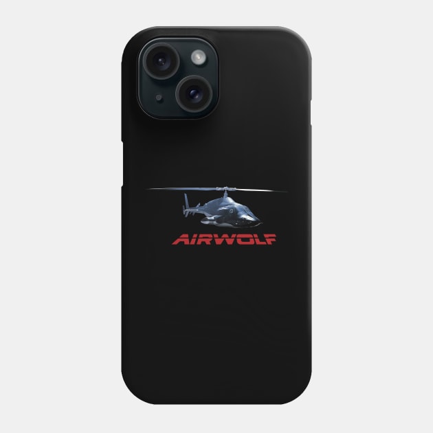 Retro Airwolf Phone Case by Treherne