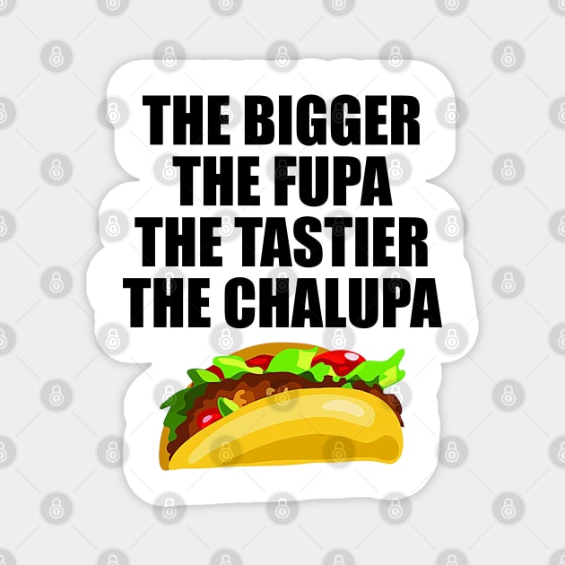 The Bigger The Fupa Tastier The Chalupa Magnet by  The best hard hat stickers 