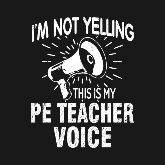 Not Yelling Pe Teacher Voice Funny Gift Speaker by gogusajgm