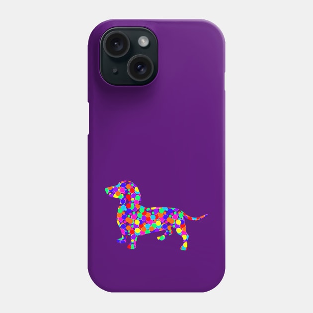 Confetti Bubbles Fun Dachshund Phone Case by KarmicKal