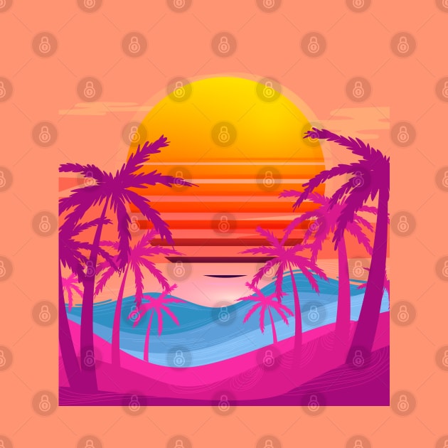 Golden Bliss Sunset Synthwave by edmproject