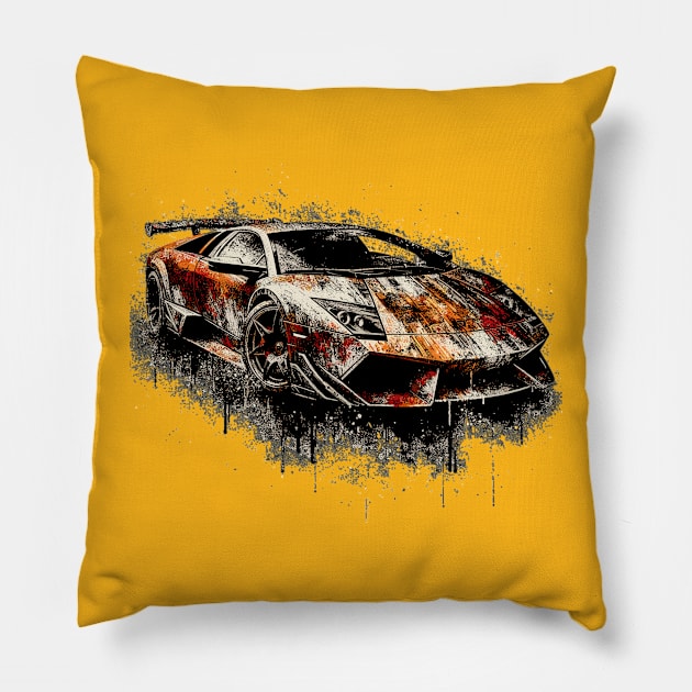Lamborghini Murcielago Pillow by Vehicles-Art
