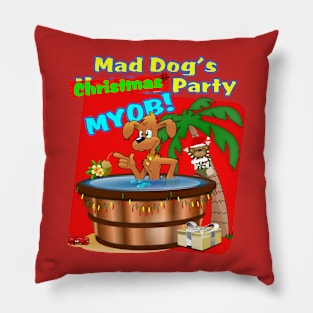 Mad Dog's Christmas Party Pillow