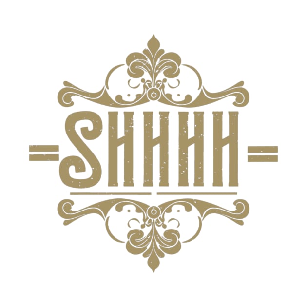 Shhh - Minimalist Typography Design by The Dark Matter Art