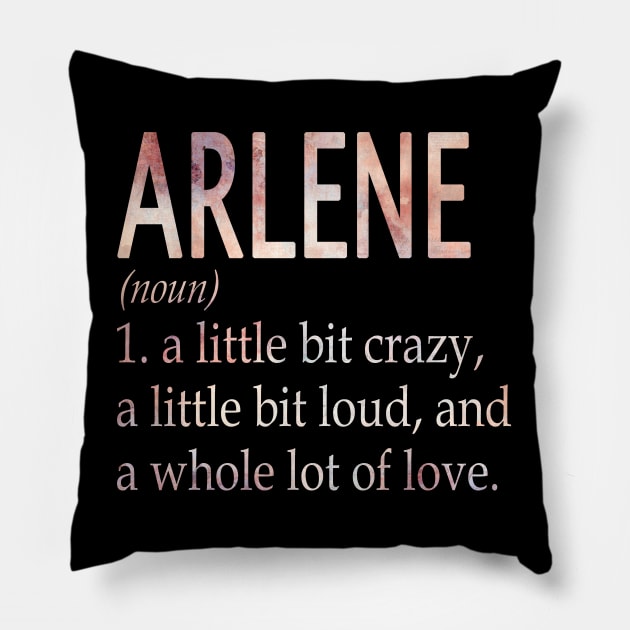 Arlene Girl Name Definition Pillow by ThanhNga