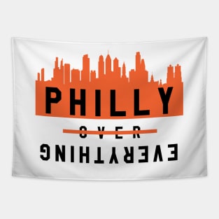 Philly over Everything - White/Orange Tapestry