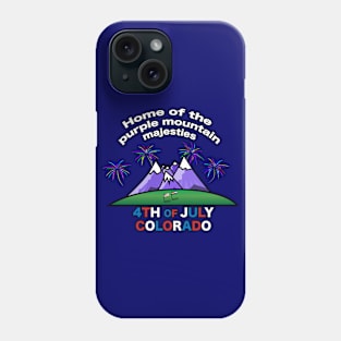 4th of July Colorado Back Print and Front Print Phone Case