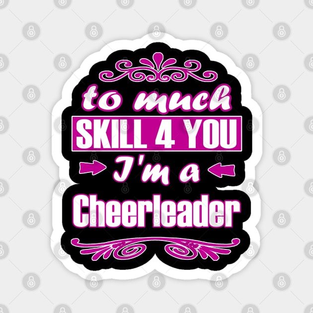 Cheerleading Girls Team Base Training Pompoms Magnet by FindYourFavouriteDesign