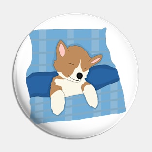 Sleepy corgi Pin