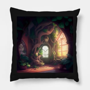 The Enchanted Treehouse Pillow