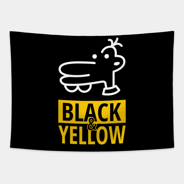 Manny Black & Yellow Tapestry by ezral