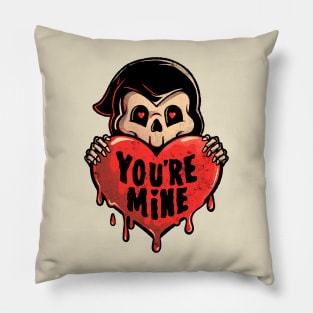 You’re Mine - Dark Cute Death Reaper Love Goth Gift Pillow