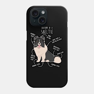 Bi Black Sheltie Shetland Sheepdog Anatomy Phone Case