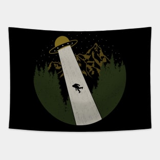 Bigfoot UFO Abduction Tapestry