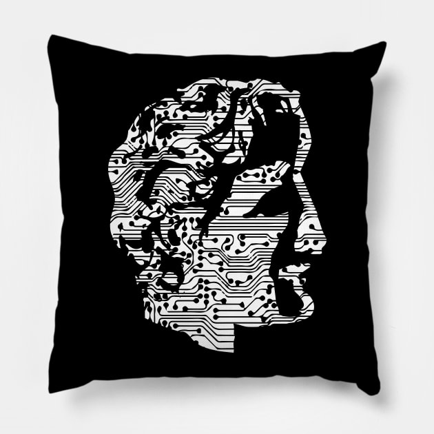 Cyberman-The Man of the Future Pillow by jazzworldquest