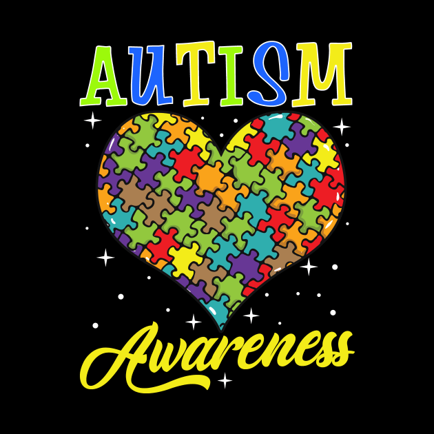 Colorful Autism Awareness Day Puzzle Heart by theperfectpresents