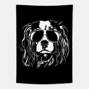 Cool Cavalier King Charles Spaniel with sunglasses Tapestry