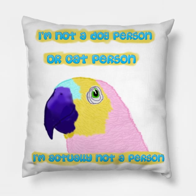 Sassy Parrot Pillow by Jaketheturtle