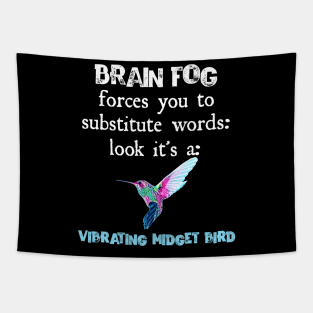 Funny Brain Fog Chronic Illness Fibromyalgia Design Tapestry