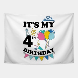 Kids It's My 4th Birthday Celebrating four years Tapestry
