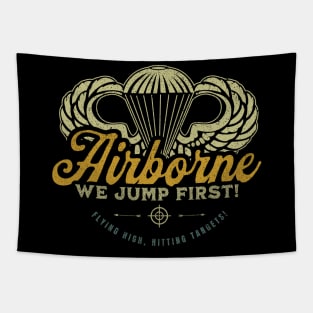 Airborne - We Jump First! Tapestry