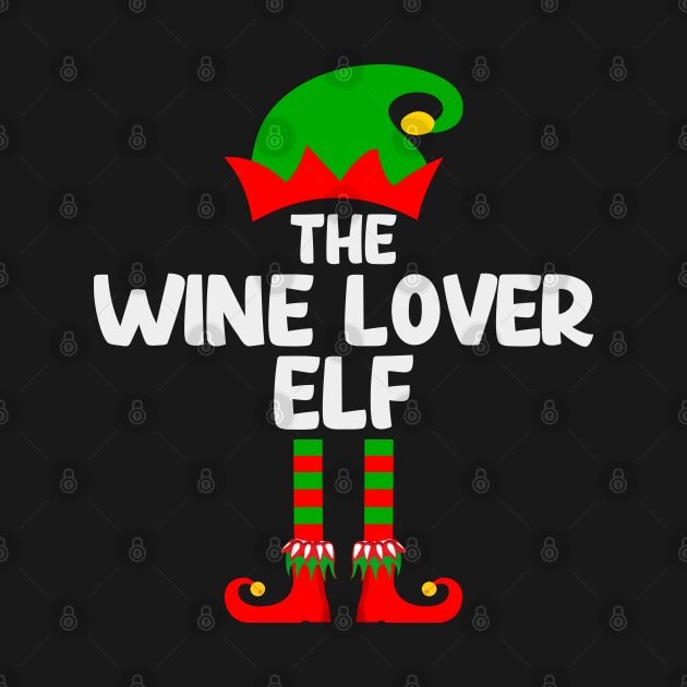 Wine Lover Elf Matching Family Group Christmas Party Pajama by DragonTees