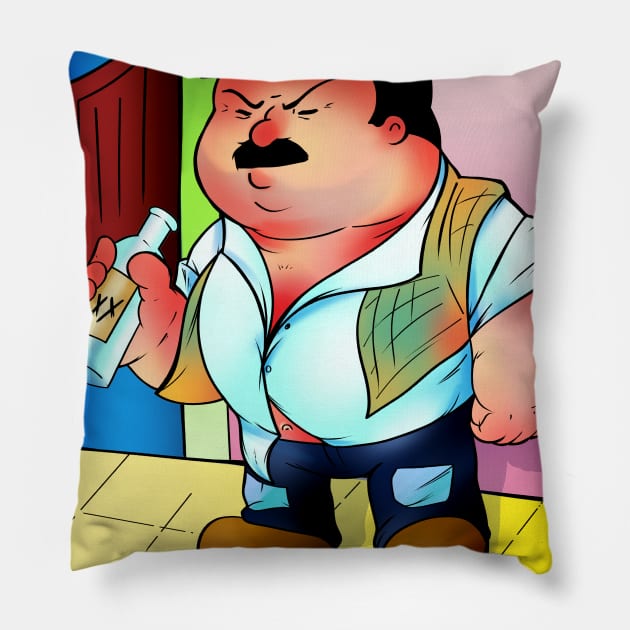 EL BORRACHO Pillow by The Losers Club