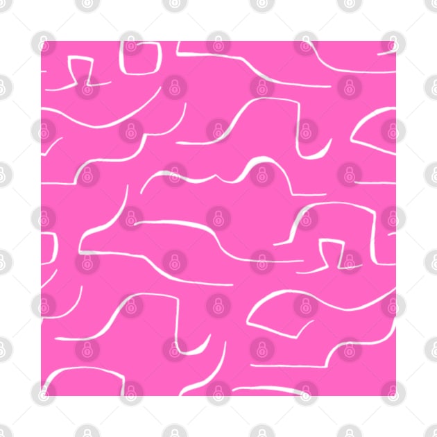 Dark pink color wavey pattern by Shineyarts