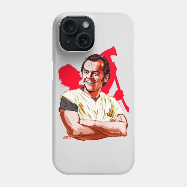 Jack Nicholson - An illustration by Paul Cemmick Phone Case by PLAYDIGITAL2020