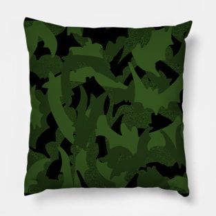 Spooky Camo Bats in Green Pillow