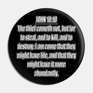 Bible Verse John 10:10 Pin