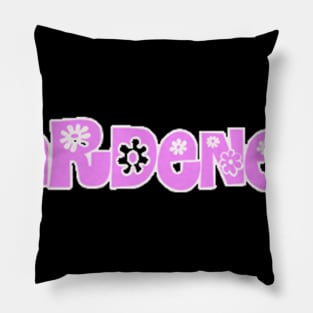 Gardener Pink Flower Design Pillow