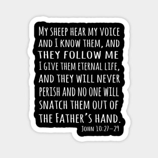 My Sheep hear my Voice, Jesus Quote Magnet