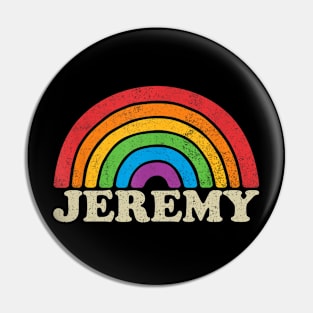 Jeremy - Retro Rainbow Flag Vintage-Style Pin