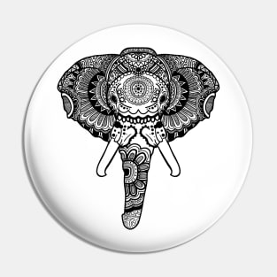 Elephant Mandala T-shirt Design Pin