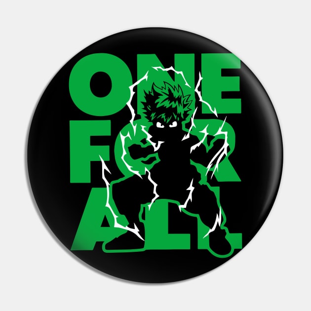 One For All Anime Fanart Pin by Planet of Tees