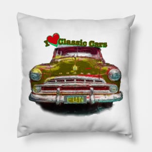 I Love Dirty Classic Cars Pillow