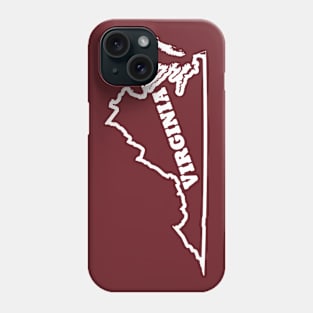 Virginia Outline Text Phone Case