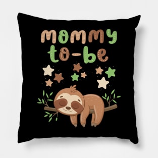 Mommy to be Baby shower Hello little One Sweet little sleeping sloth cute baby outfit Pillow