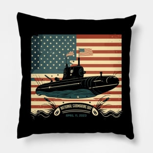 National Submarine Day - April 11, 2023 Pillow